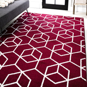 Tumbling Blocks Modern Geometric Area Rug 2